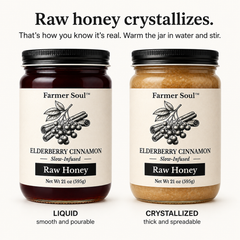 Elderberry Cinnamon Raw Clover Honey Infusion