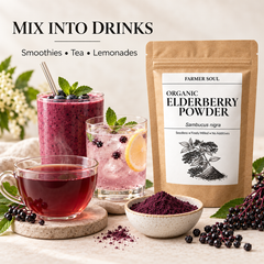 Organic Elderberry Powder (Seedless, Fine-Milled)
