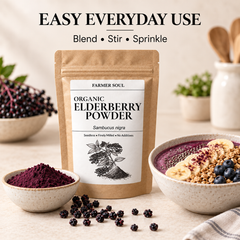 Organic Elderberry Powder (Seedless, Fine-Milled)