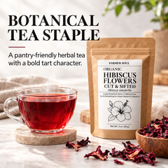 Organic Hibiscus Flowers Loose Herbal Tea