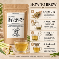 Organic Lemongrass Loose Leaf Herbal Tea
