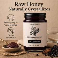 Elderberry Cinnamon Raw Clover Honey Infusion