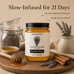 Lavender Cinnamon Raw Clover Honey Infusion