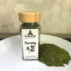Dried Parsley in BPA Free Glass Jar with Bamboo Lid | Culinary Herb | Premium Quality