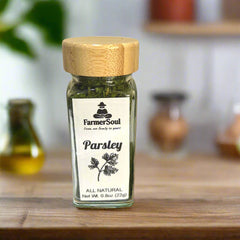 Dried Parsley in BPA Free Glass Jar with Bamboo Lid | Culinary Herb | Premium Quality