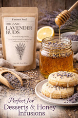 Organic Culinary Lavender Buds – Lavandula Angustifolia for Tea, Baking & Sachets