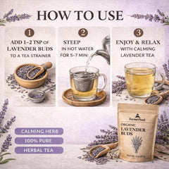 Bulk Culinary Lavender Buds – USDA Certified Organic Dried Lavender Flowers for Tea, Baking, Soap Making & Sachets