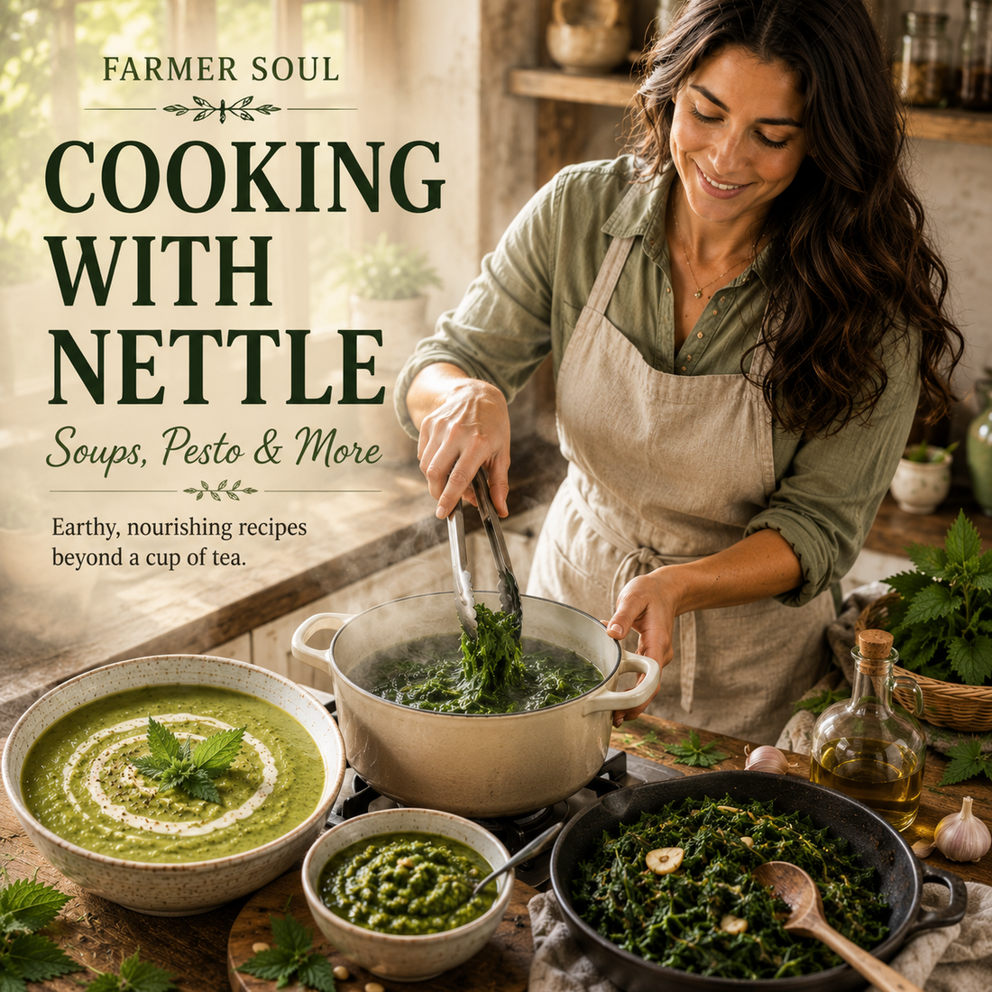 Cooking with Nettle Beyond Tea: Soups, Pesto, and More