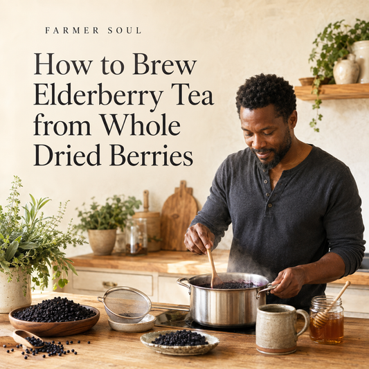 How to Brew Elderberry Tea from Whole Dried Berries