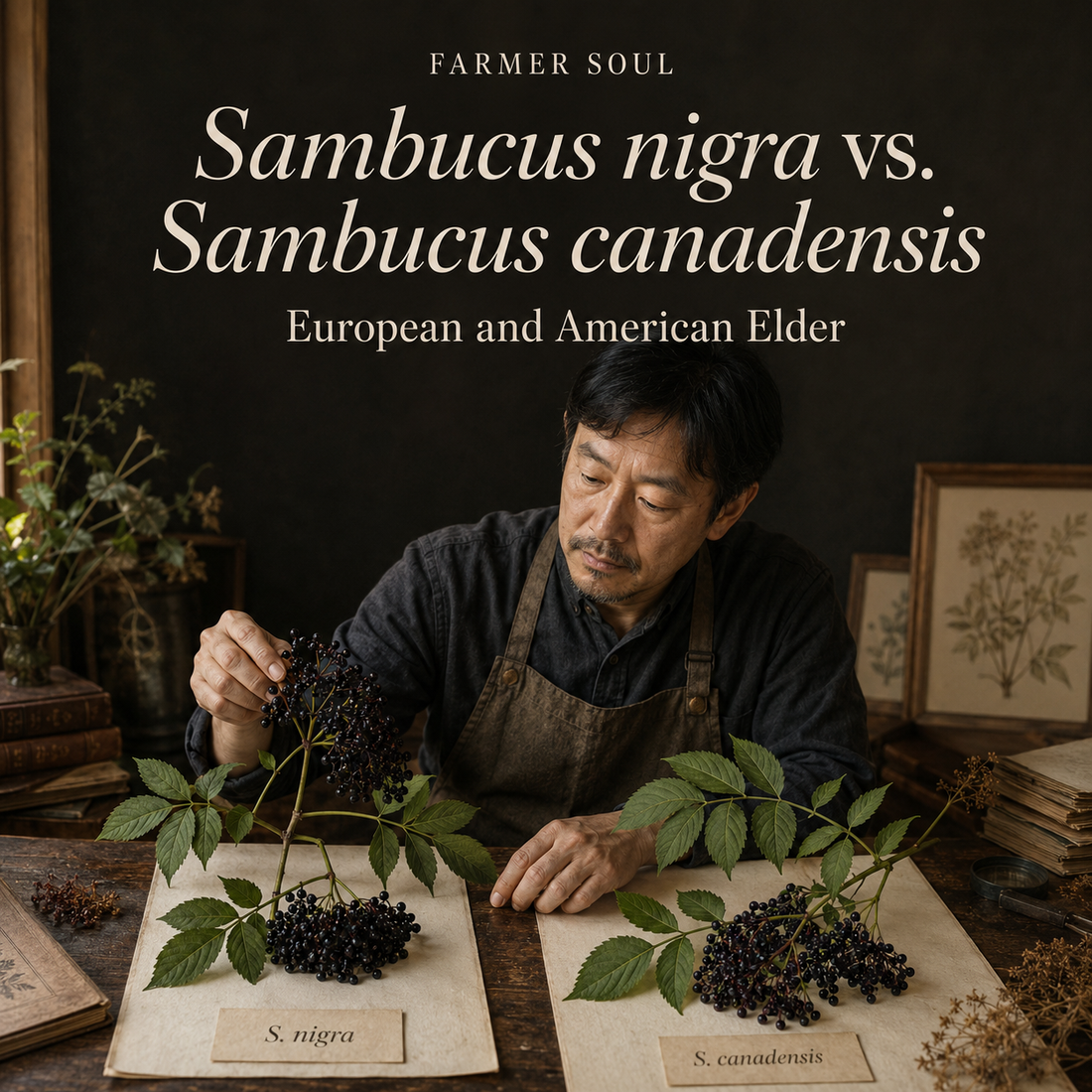Sambucus nigra vs. Sambucus canadensis: European and American Elder
