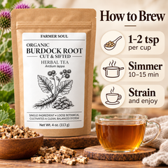 Organic Burdock Root Loose Herbal Tea