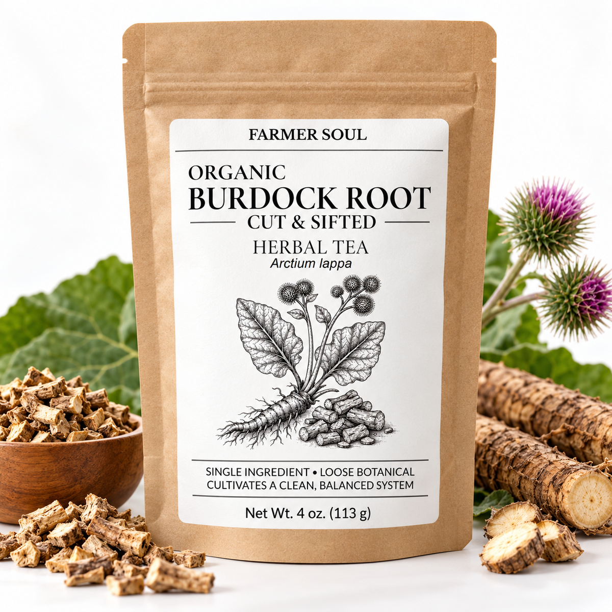 Organic Burdock Root Loose Herbal Tea