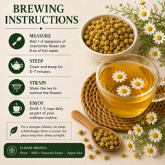 Organic Chamomile Flowers — Loose Leaf Herbal Tea