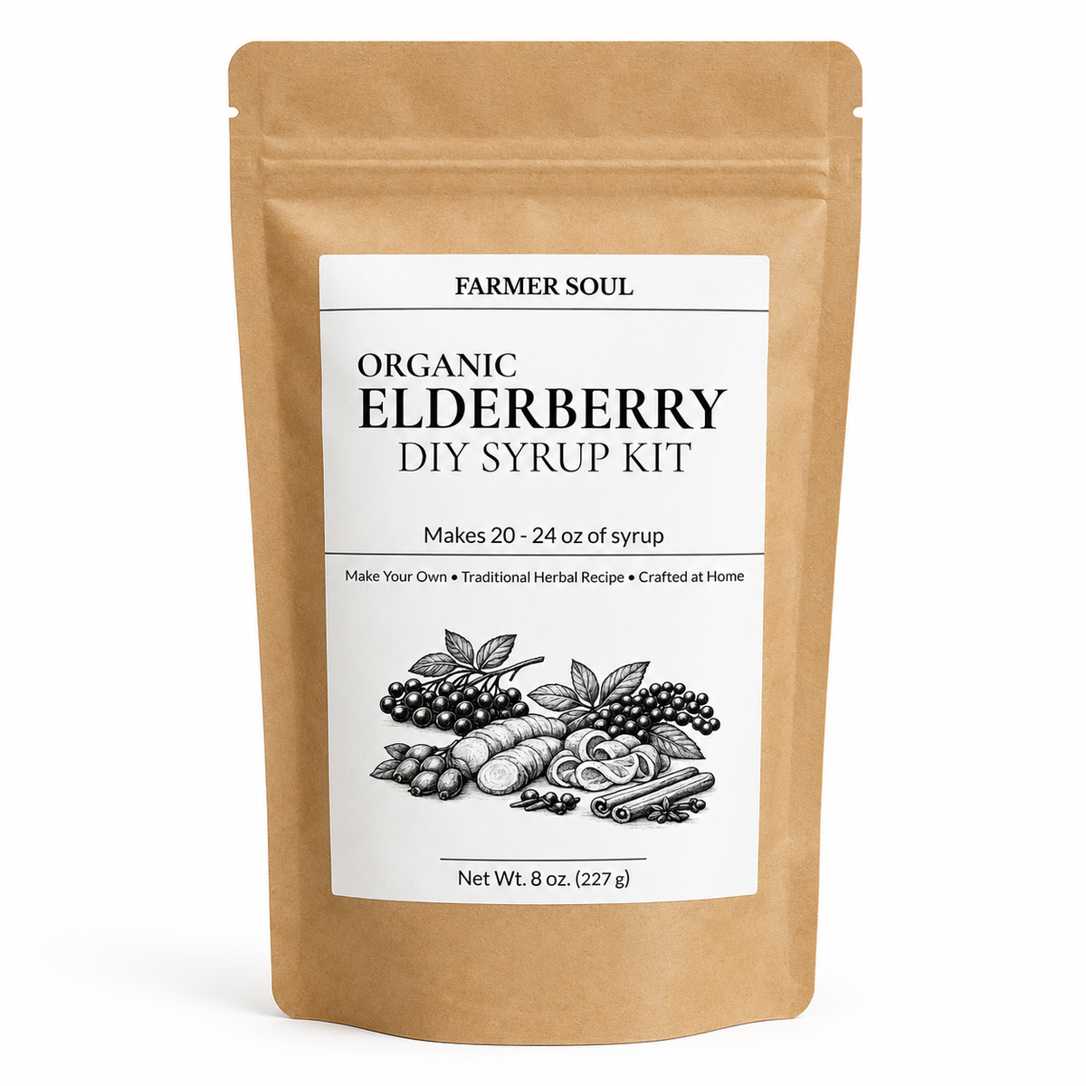 Organic Elderberry Syrup Kit