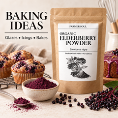 Organic Elderberry Powder (Seedless, Fine-Milled)