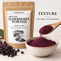 Organic Elderberry Powder (Seedless, Fine-Milled)