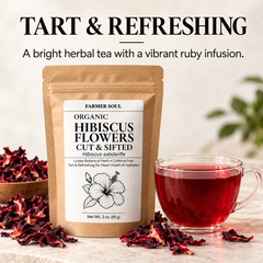 Organic Hibiscus Flowers Loose Herbal Tea