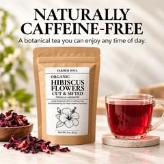 Organic Hibiscus Flowers Loose Herbal Tea