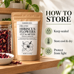 Organic Hibiscus Flowers Loose Herbal Tea
