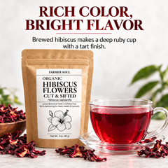 Organic Hibiscus Flowers Loose Herbal Tea