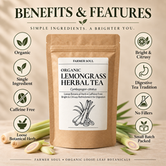 Organic Lemongrass Loose Leaf Herbal Tea