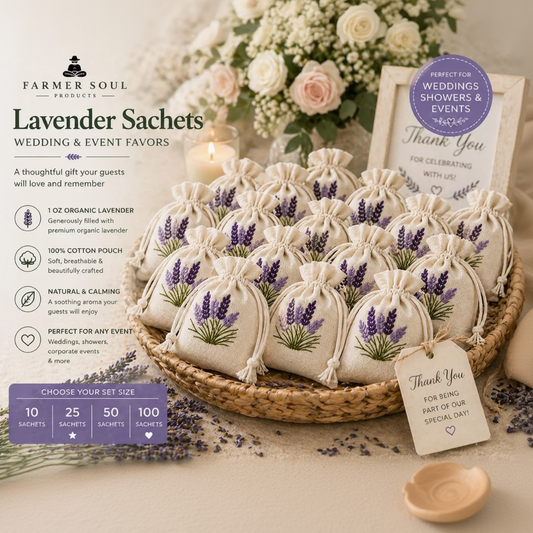 Organic Lavender Sachet Favors
