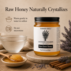 Lavender Cinnamon Raw Clover Honey Infusion