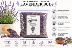 Bulk Organic Culinary Lavender Buds
