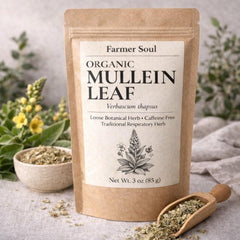 Organic Mullein Leaf Loose Herbal Tea | Caffeine Free Botanical Herb (Verbascum thapsus)
