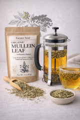 Organic Mullein Leaf Loose Herbal Tea | Caffeine Free Botanical Herb (Verbascum thapsus)