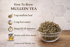 Organic Mullein Leaf Loose Herbal Tea | Caffeine Free Botanical Herb (Verbascum thapsus)