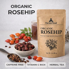 Organic Rosehip Herbal Tea | Loose Leaf, Single-Ingredient, Caffeine-Free