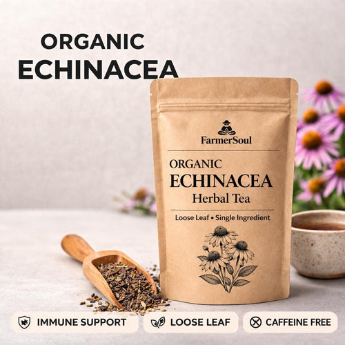 Organic Echinacea Herbal Tea | Loose Leaf, Single-Ingredient, Caffeine-Free
