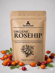 Organic Rosehip Herbal Tea | Loose Leaf, Single-Ingredient, Caffeine-Free