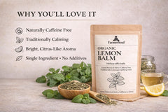 Organic Lemon Balm Loose Leaf Tea | Melissa Officinalis Herb (Caffeine Free)