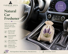 Organic Lavender Sachets  1 oz Cotton Pouches, Embroidered Natural Freshener