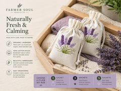 Luxury Lavender Sachet Favor Kit | Full Fill Organic Lavender Sachets | Wedding & Bridal Shower Favors