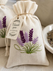 Luxury Lavender Sachet Favor Kit | Full Fill Organic Lavender Sachets | Wedding & Bridal Shower Favors