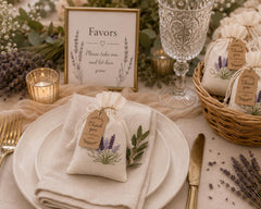 Luxury Lavender Sachet Favor Kit | Full Fill Organic Lavender Sachets | Wedding & Bridal Shower Favors