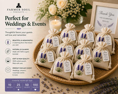 Luxury Lavender Sachet Favor Kit | Full Fill Organic Lavender Sachets | Wedding & Bridal Shower Favors