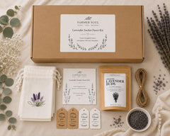 DIY Organic Lavender Sachet Kit – Wedding Favor Kit with USDA Organic Lavender for Bridal Shower, Baby Shower & Party Gifts