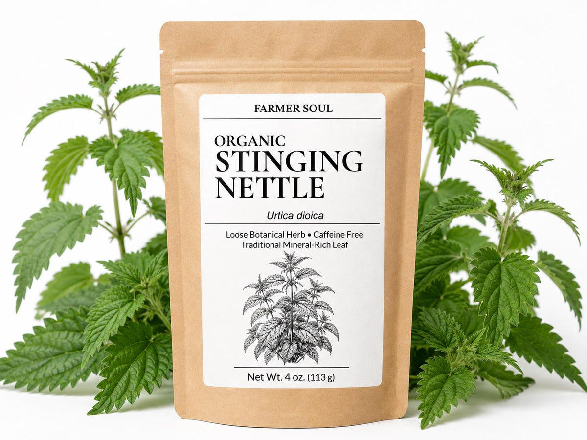 Organic Stinging Nettle Leaf, Dried Nettle Tea, Urtica Dioica, Caffeine-Free Loose Herbal Tea
