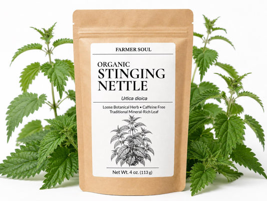 Organic Stinging Nettle Leaf, Dried Nettle Tea, Urtica Dioica, Caffeine-Free Loose Herbal Tea