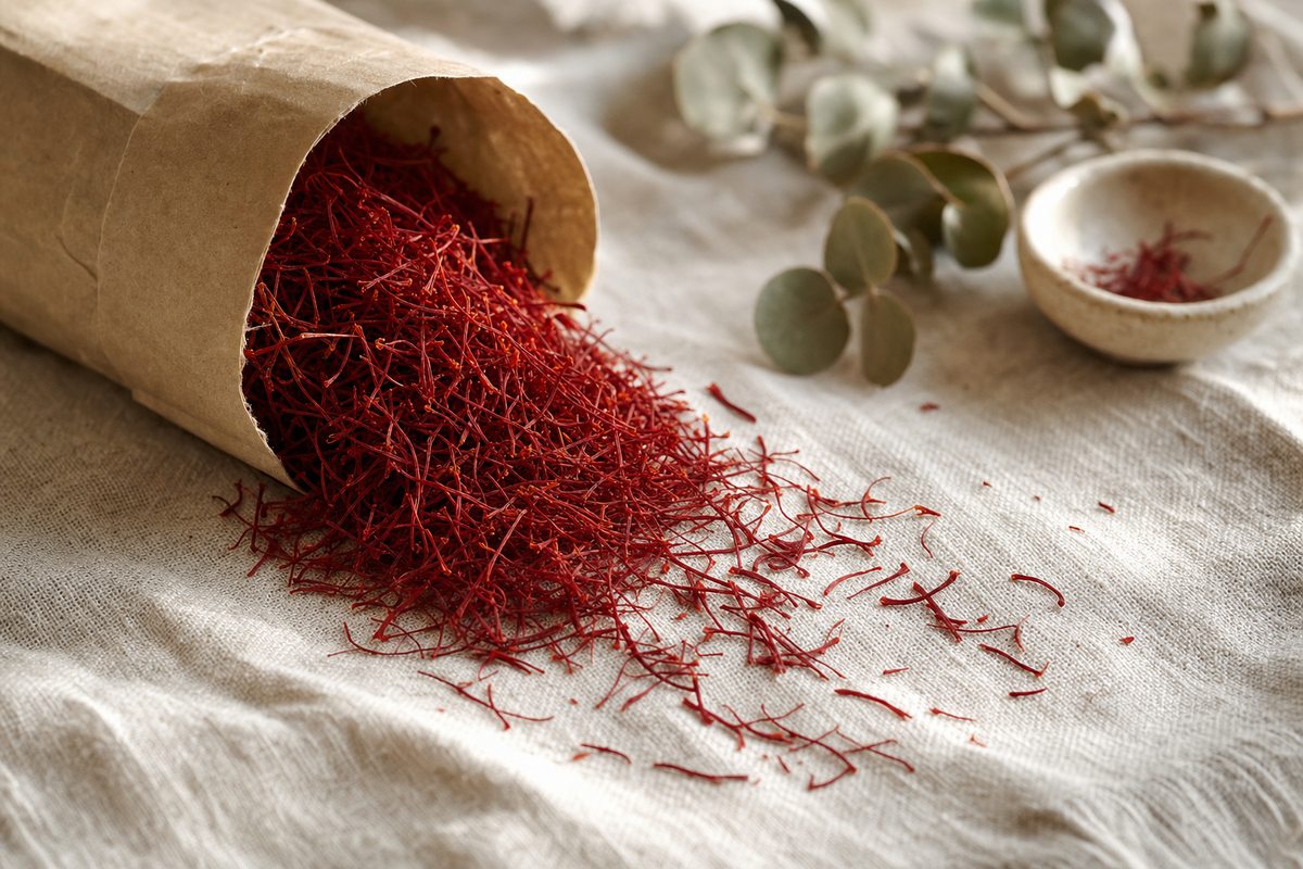 Organic saffron threads